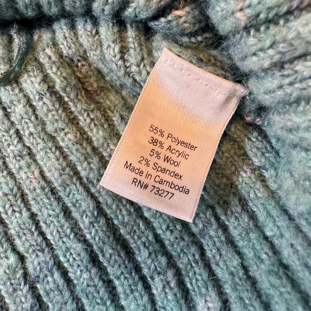 LC Lauren Conrad Teal Turtleneck Sweater - Picture 6 of 8